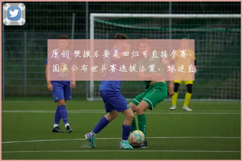 原创 樊振东要是回归可直接参赛，国乒公布世乒赛选拔法案，球迷直呼终于等到了